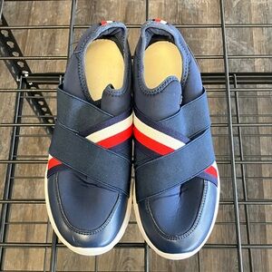 Tommy Hilfiger Navy and Red Women's Sneakers